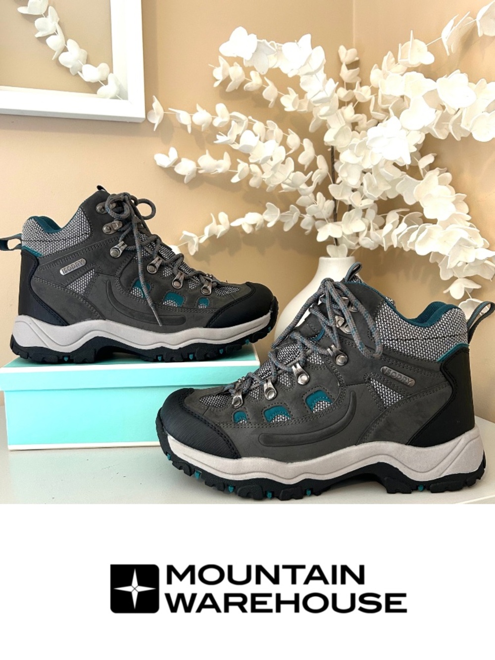 Mountain Warehouse Adventurer Waterproof Hiking Boots Dark Grey Size 7 Like New!